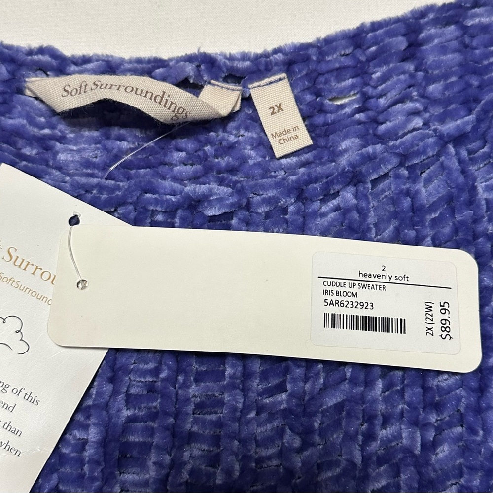 Soft Surroundings Iris Bloom Cuddle Up Sweater NW… - image 3